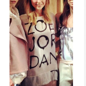 Zoe Jordan Runway Silk Top Grafitti T-Shirt